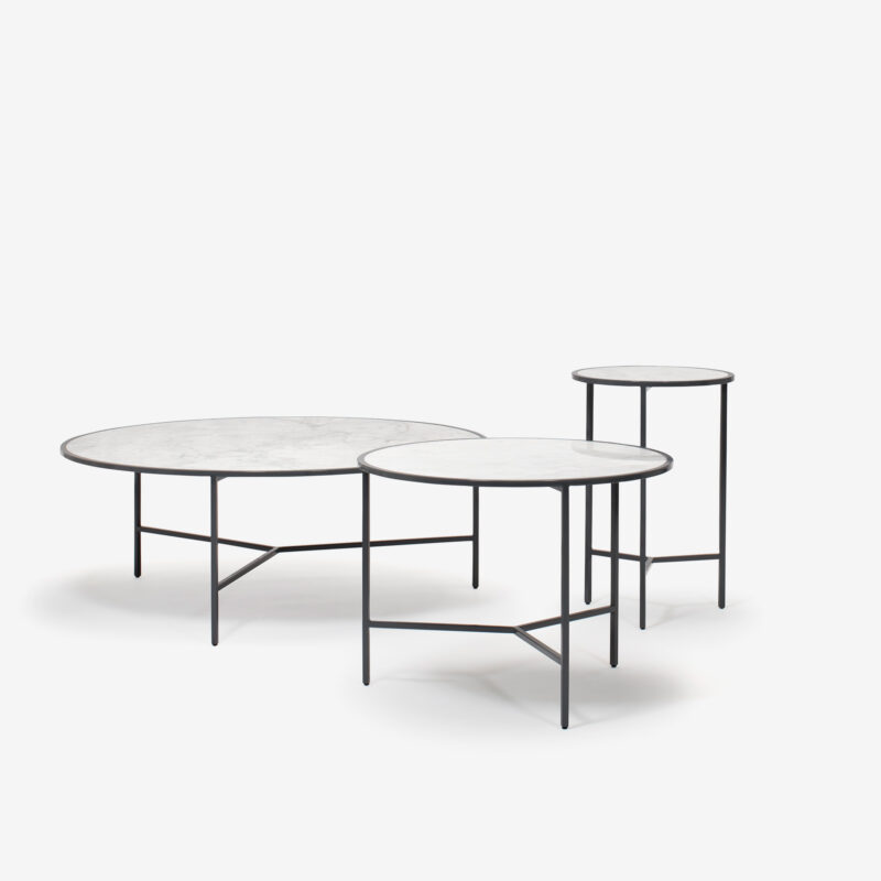 Smoke Tables Lacquered "Basalt Grey" RAL 7012