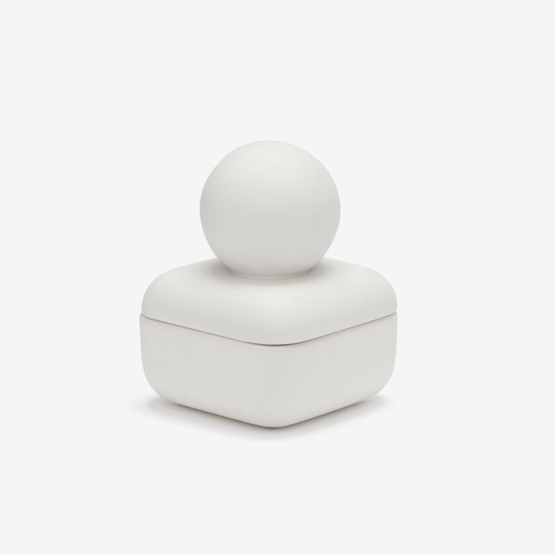 Whisper Box Mini Satin White & Gold